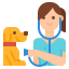 Tierarzt Hund mit Tierärztin © flaticon.com