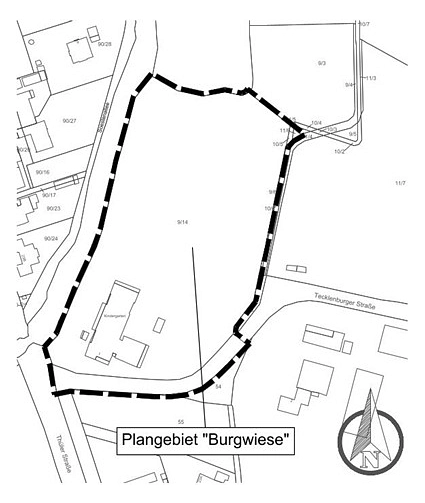 Geltungsbereich B-Plan Nr. 248 Plangebiet © Stadt Friesoythe